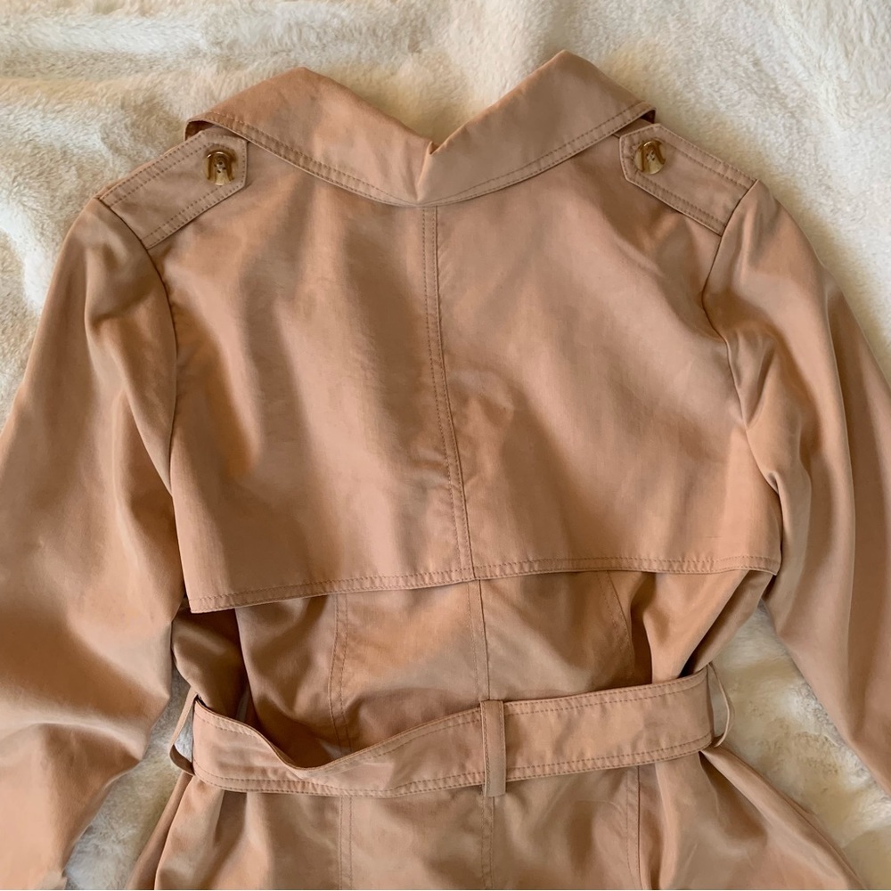 FOREVER 21 Peach Trench Coat XS - Picture 5 of 11